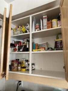 Kitchen cabinet not fully utilized