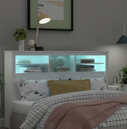 Headboard-with-built-in-bookcase-from-Wayfair