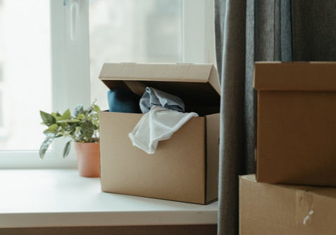 moving boxes, preparing the home for sale